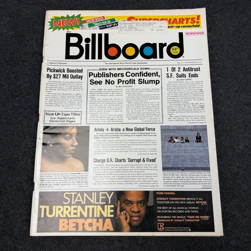 BILLBOARD Magazine Vintage August 11 1979